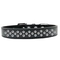 Unconditional Love Sprinkles Clear Crystals Dog CollarBlack Size 18 UN847258